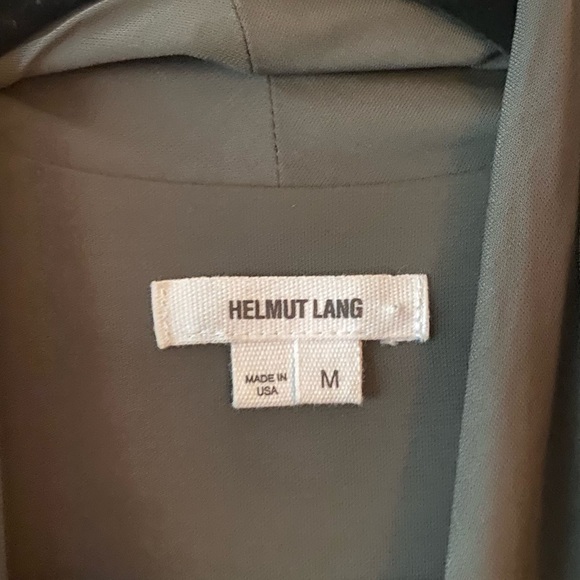 Helmut Lang Vortex Deep Cowl Dress Size XS Deep Green Knee Length Minimal Draped - Picture 5 of 8